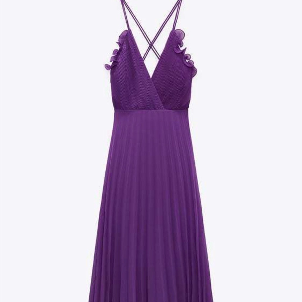 Zara Purple Halter Dress